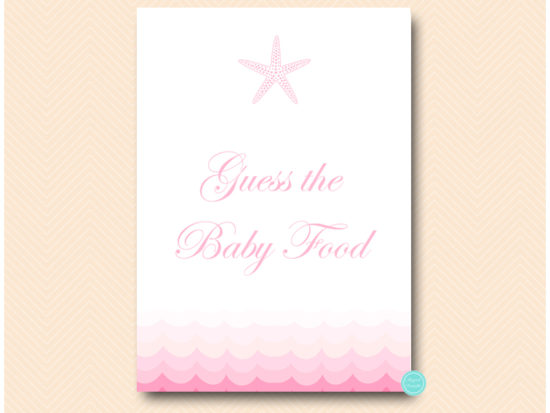 tlc09p-guess-baby-food-sign-5x7-pink-beach-under-sea-baby-shower-games