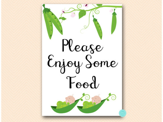 tlc634-sign-food-twins-peas-in-pod-baby-shower