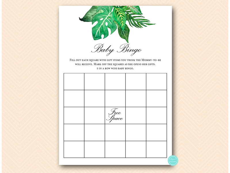 Tropical Jungle Baby Shower Games – Printabell • Express