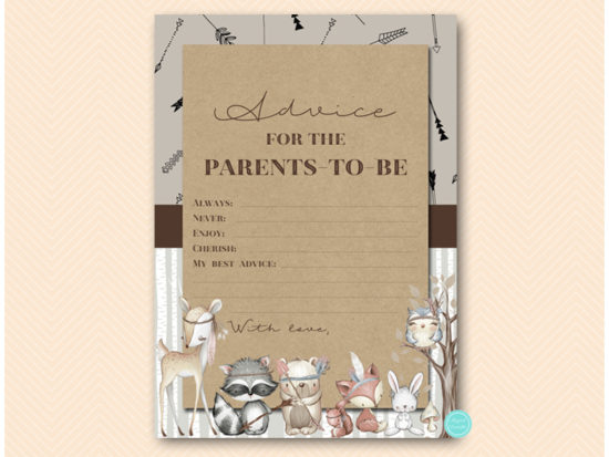 tlc645-advice-for-parents-card-rustic-woodland-baby-shower-games