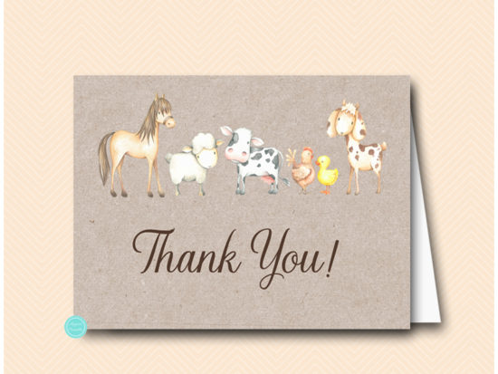 sn644-thank-you-cards-farm-animal-party-cards