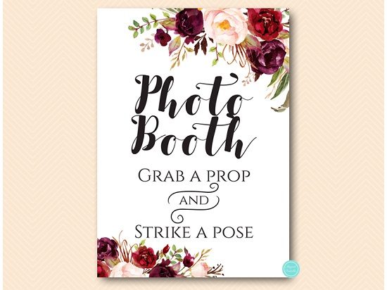 sn649-sign-photobooth-burgundy-flower-bridal-shower