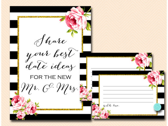 gold-and-black-share-your-best-date-idea-for-mr-mrs-sign-and-cards