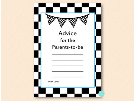 tlc113n-advice-parents-sign-5x7baby-blue-racing-baby-shower-games