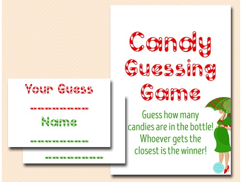 Christmas Candy Guessing Game Printable Printabell Express