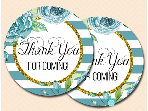 circle-2-inches-thank-you-for-coming-teal-and-gold