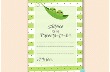 two peas in a pod advice for parents card