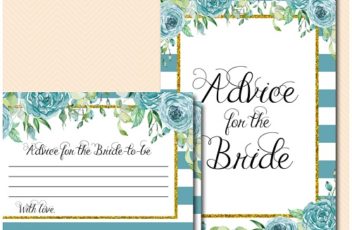 Teal and Gold Advice for the Bride
