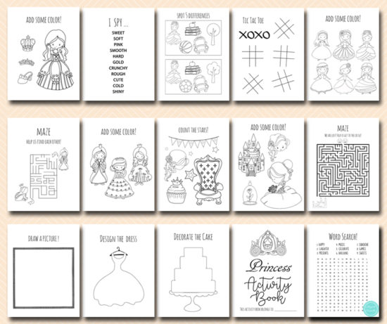 princess-activity-and-coloring-book-printable-download-instant
