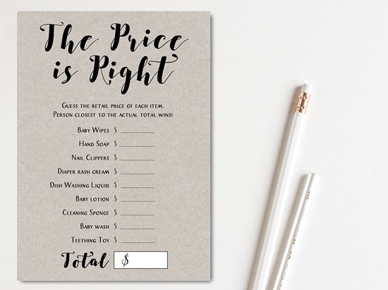 combined-baby-and-bridal-shower-price-is-right-tag-game