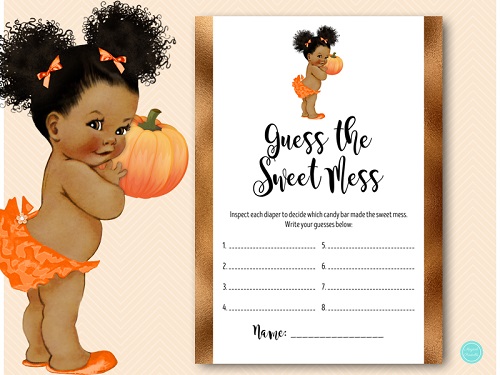 tlc678d-guess-the-sweet-mess-pumpkin-baby-shower-dark-skin-american-african