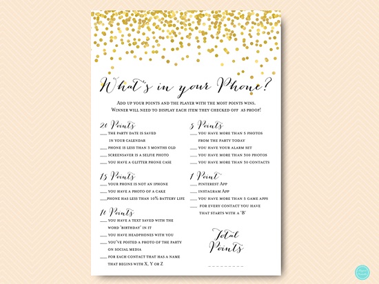 bp46-whats-in-your-phone-birthday-gold-glitter-birthday-game