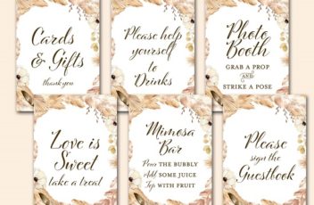 bohemian-feathers-table-signs