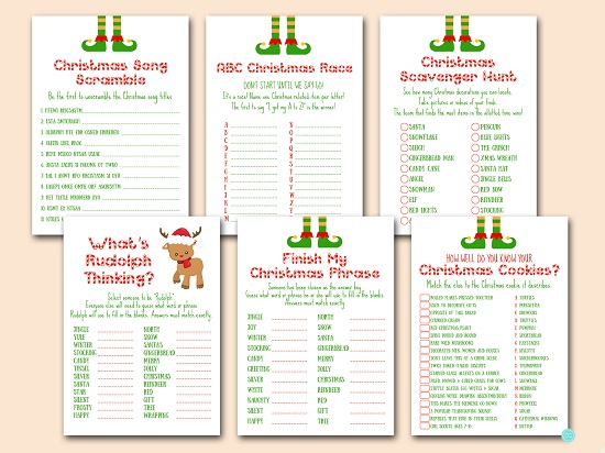 christmas party games pack printabell express