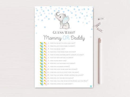 tlc689-guess-who-mommy-or-daddy-gray-blue-elephant-baby-shower