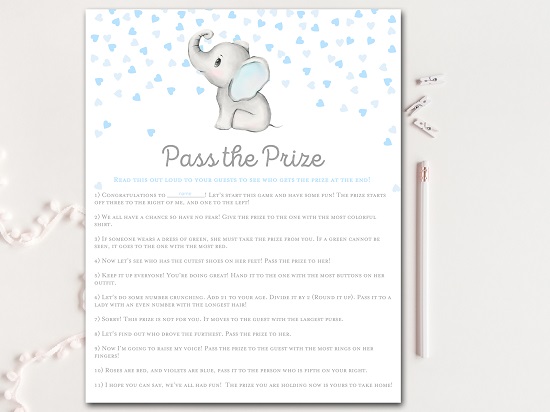 tlc689-pass-the-prize-gray-blue-elephant-baby-shower
