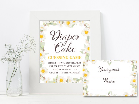tlc691-diaper-cake-guessing-sign-spring-daisy-themed-baby-shower