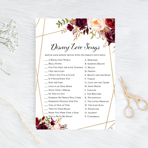 disney-love-songs-burgundy-bridal-shower-game
