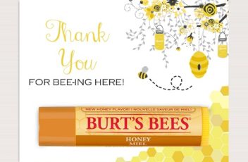 thank you for bee-ing here burts bees chapstick lipbalm tags