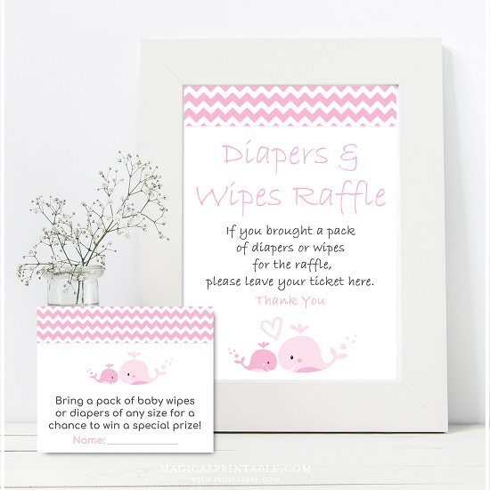 TLC117n-diaper-wipes-raffle-sign-pink-whale-baby-shower