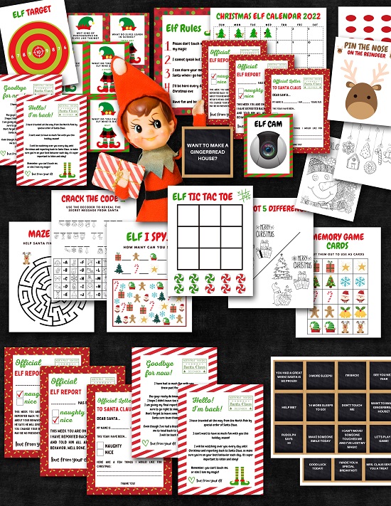 Ultimate Printable Elf Games and Coloring