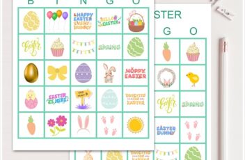 happy easter bingo cards