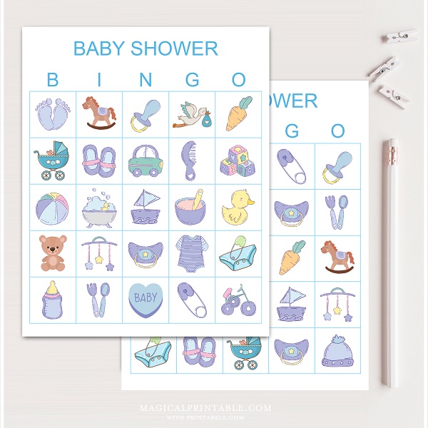 its a boy baby shower bingo prefilled cards
