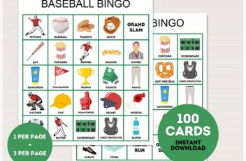 baseball bingo cards