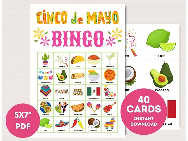 printable cinco de mayo bingo cards with pictures (1)