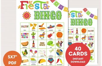 printable fiesta bingo cards with pictures