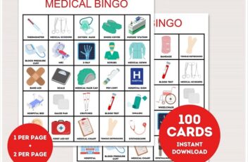 printable medical bingo cards