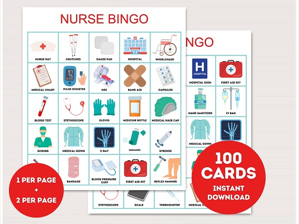 printable nurse bingo cards