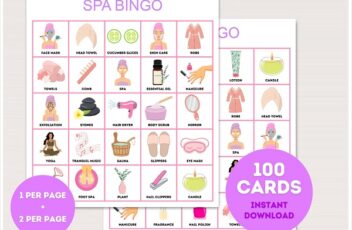 spa bingo cards